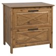 Home Square 2-Piece Set with Writing Desk and Lateral File Cabinet Rustic Brown
