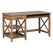 Home Square 2-Piece Set with Writing Desk and Lateral File Cabinet Rustic Brown