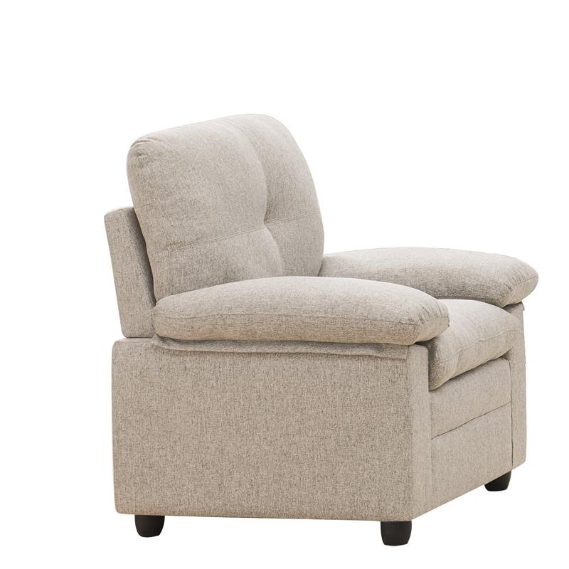 Home Square Living Room Hardwood Frame Chair in Beige - Set Home Square Living Room Hardwood Frame Chair in Beige - Set