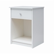 Home Square Nightstand with Drawer in White Finish - Set of 2