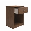 Home Square Nightstand with Drawer in Walnut Finish - Set of 2