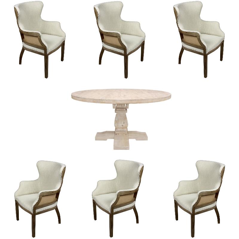 7 piece square online to round dining set