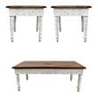 Home Square 3-Piece Set with Solid Wood Cocktail Table & 2 End Tables