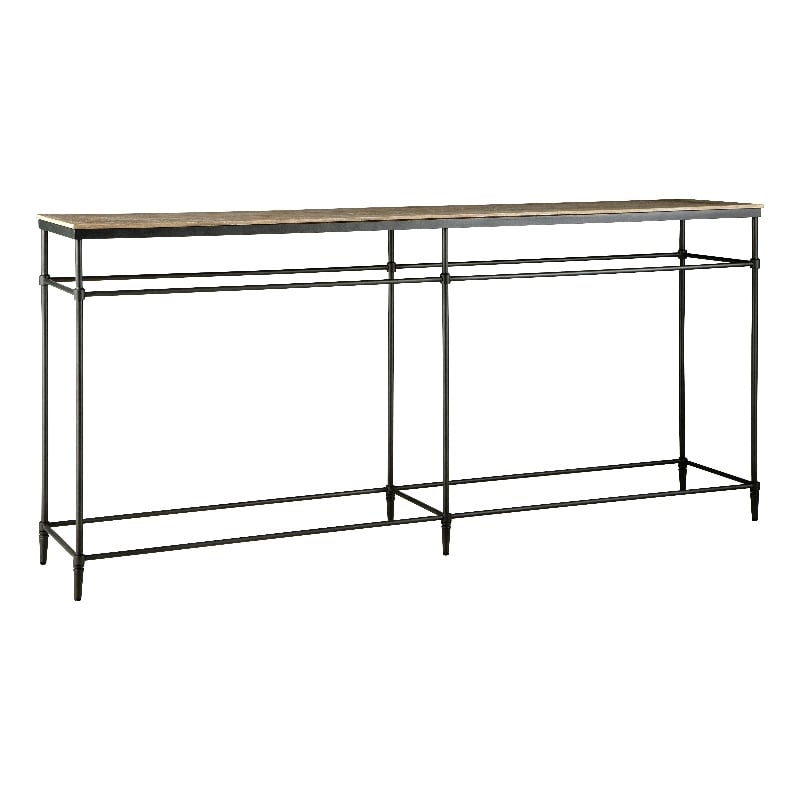 Home Square 2-Piece Set with Round Coffee Table and Sofa Console Table