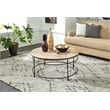 Home Square 2-Piece Set with Round Coffee Table and Sofa Console Table
