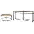 Home Square 2-Piece Set with Round Coffee Table and Sofa Console Table