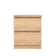 Home Square 2-Drawer Nightstand in Jackson Hickory - Set of 2