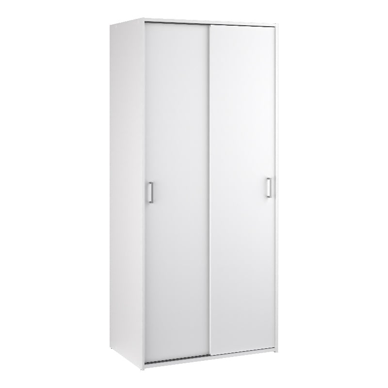 Home Square 2-Piece Set with Space Wardrobe and Double Dresser in White