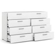 Home Square 2-Piece Set with Space Wardrobe and Double Dresser in White