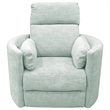 Home Square Polyester Swivel Glider Recliner in Windstream Green - Set of 2