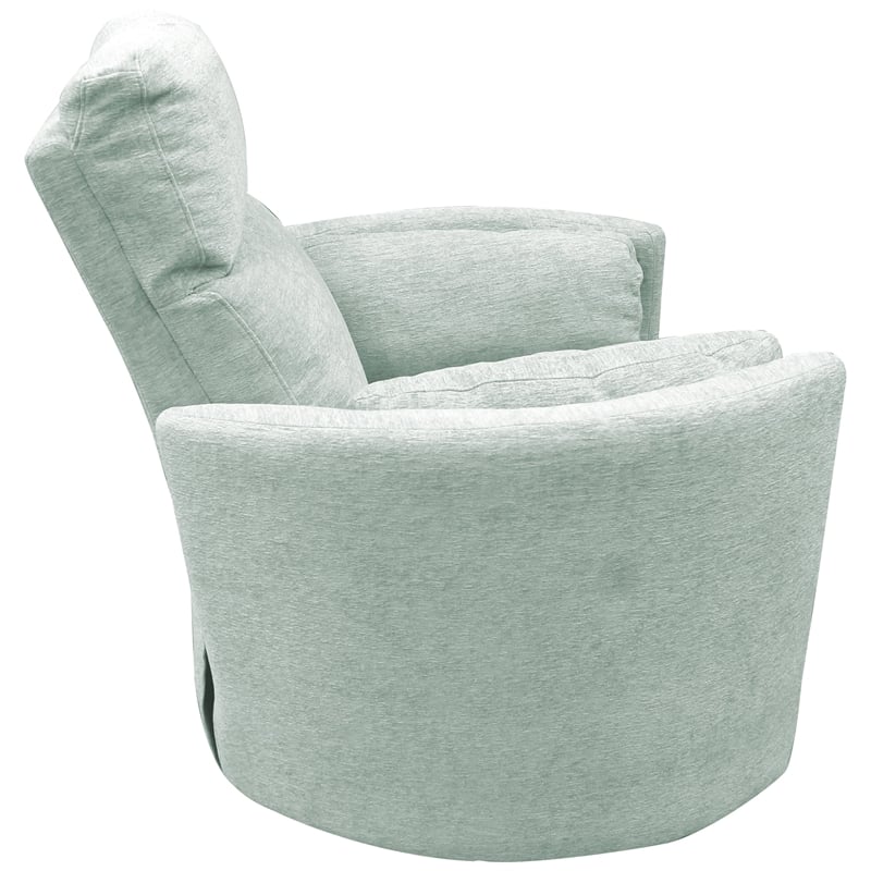 Home Square Polyester Swivel Glider Recliner in Windstream Green - Set of 2