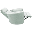 Home Square Polyester Swivel Glider Recliner in Windstream Green - Set of 2