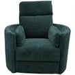 Home Square Polyester Swivel Glider Recliner in Peacock Blue - Set of 2