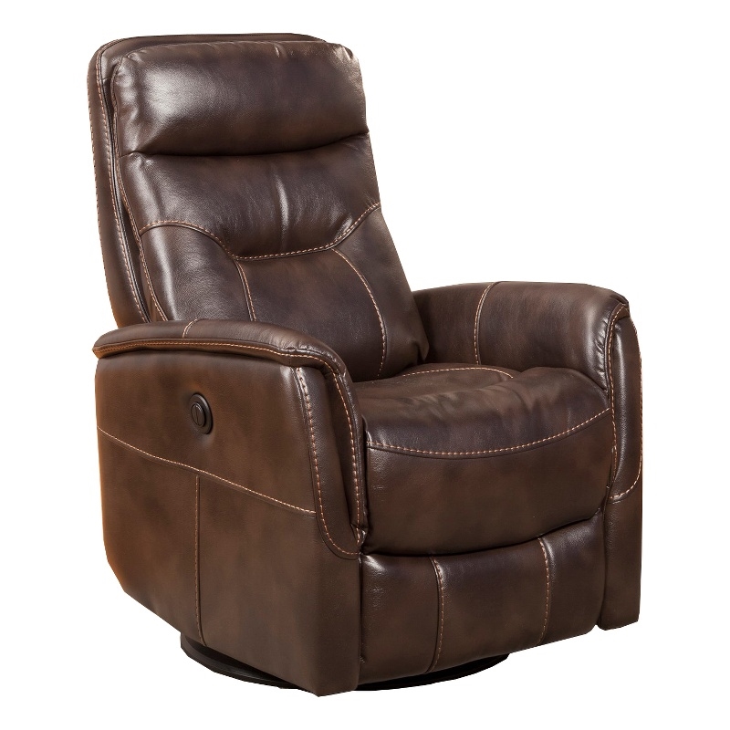 Home Square Swivel Glider Recliner in Truffle Brown - Set of 2