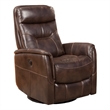 Home Square Swivel Glider Recliner in Truffle Brown - Set of 2