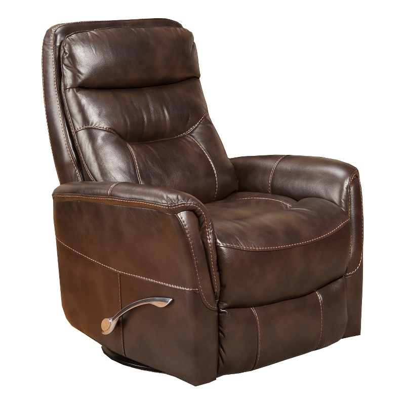 Home Square Polyester Manual Swivel Glider Recliner in Truffle Brown - Set of 2