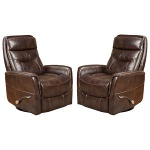 home square polyester manual swivel glider recliner - set of 2