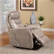 Home Square Polyester Manual Swivel Glider Recliner in Linen Brown - Set of 2
