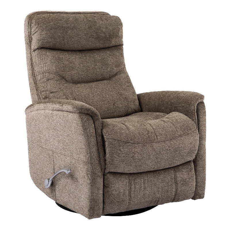 Home Square Polyester Manual Swivel Glider Recliner in Heather Brown - Set of 2