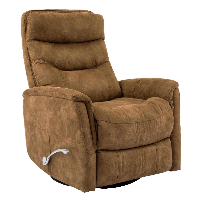 Home Square Polyester Manual Swivel Glider Recliner in Autumn Brown - Set of 2