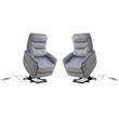 Home Square Fabric Lift Recliner in Capri Silver Gray - Set of 2