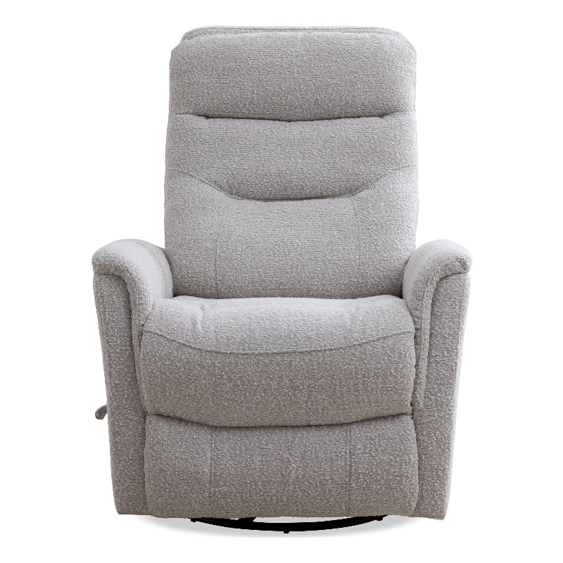Home Square Bloke Cotton Fabric Swivel Glider Recliner in Fossil - Set of 2
