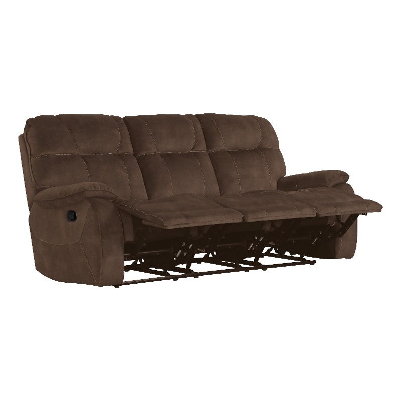 Home Square 3-Piece Set with Recliner & Loveseat & Sofa in Shadow Brown