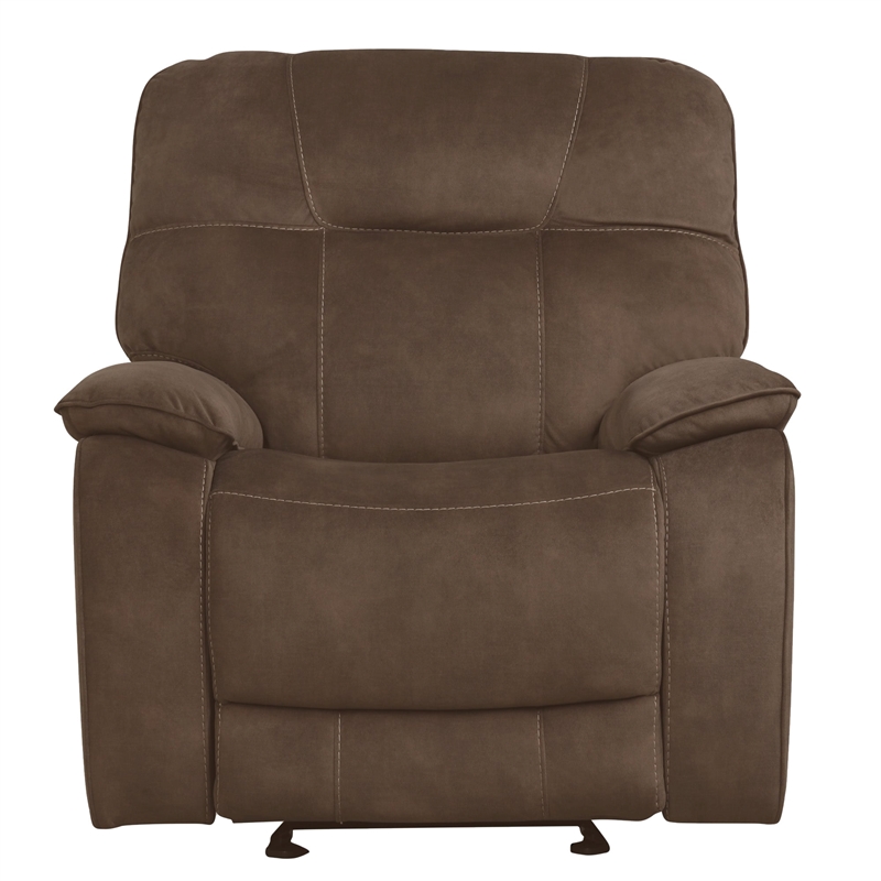 Home Square 3-Piece Set with Recliner & Loveseat & Sofa in Shadow Brown
