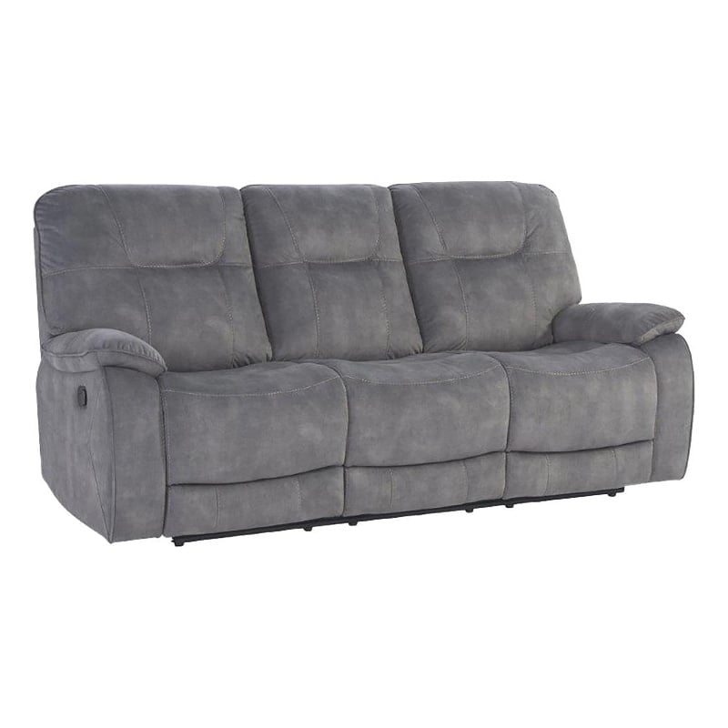 Home Square 3-Piece Set with Recliner & Loveseat & Sofa in Shadow Gray