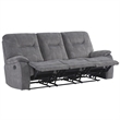 Home Square 3-Piece Set with Recliner & Loveseat & Sofa in Shadow Gray