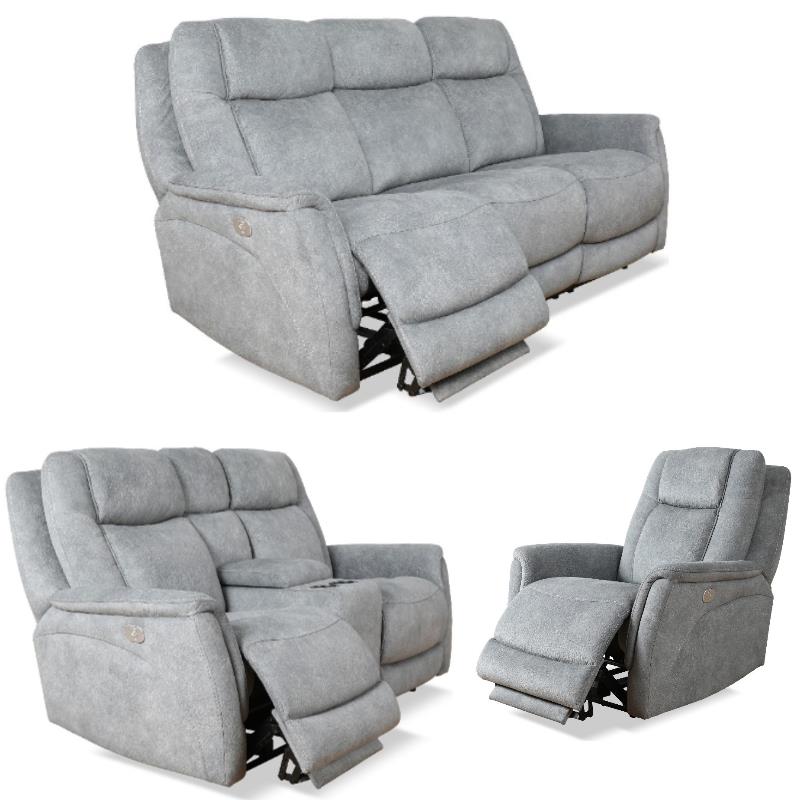 Home Square 3-Piece Set with Recliner & Loveseat & Sofa in Hudson Gray