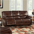 Home Square 3-Piece Set with Power Recliner & Loveseat & Sofa in Burnt Sienna