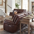 Home Square 3-Piece Set with Power Recliner & Loveseat & Sofa in Burnt Sienna