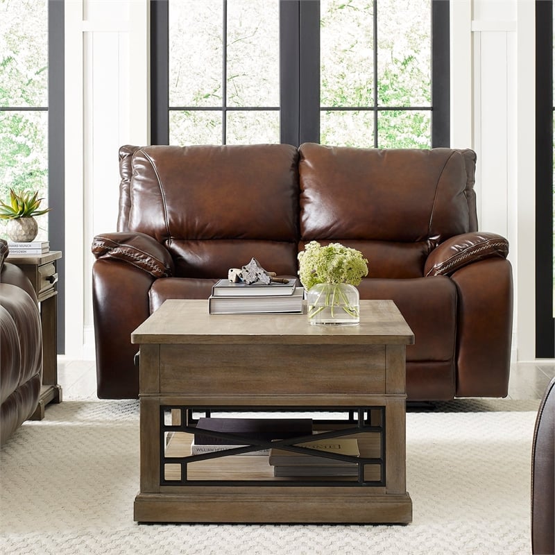 Home Square 3-Piece Set with Power Recliner & Loveseat & Sofa in Burnt Sienna