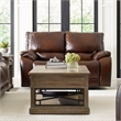 Home Square 3-Piece Set with Power Recliner & Loveseat & Sofa in Burnt Sienna