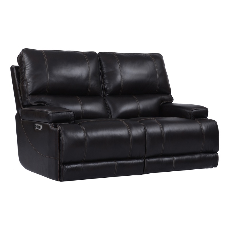 Home Square 3-Piece Set with Power Recliner & Loveseat & Sofa in Brown