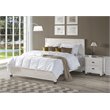Home Square 3-Piece Set with Queen Platform Bed & 2 Nightstands in Shabby White