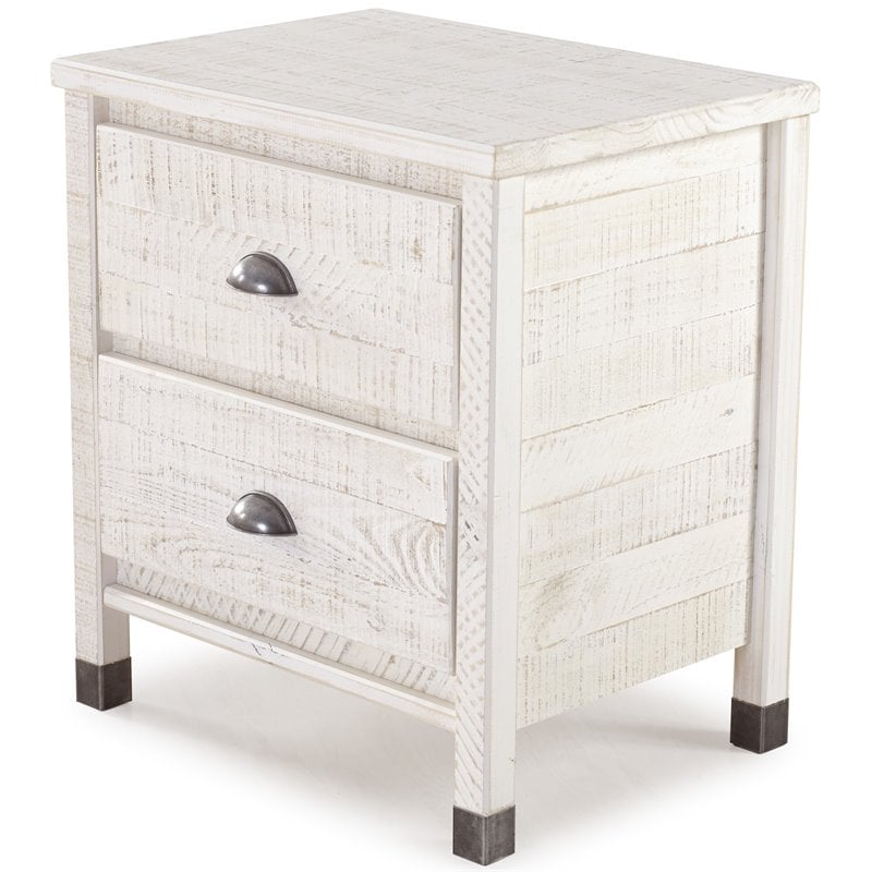 Home Square 4-Piece Set with 2 Nightstands & Chest & Dresser in White