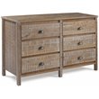 Home Square 3-Piece Set with Queen Bed & 5-Drawer Chest & 6-Drawer Dresser