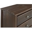 Home Square 3-Piece Set with Queen Bed & Chest & 6-Drawer Dresser in Walnut