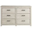 Home Square 2-Piece Set with Queen Bed & 6-Drawer Dresser in White