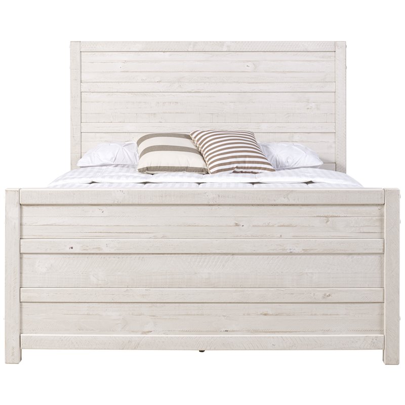 Home Square 2-Piece Set with Queen Bed & 6-Drawer Dresser in White