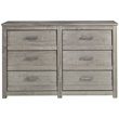 Home Square 4-Piece Set with Queen Bed & 2 Nightstands & Dresser in Gray