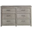 Home Square 3-Piece Set with 2 Nightstands & 6-Drawer Dresser in Antique Gray