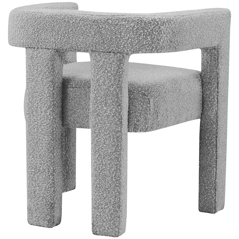 4 Piece Boulce Upholstered Dining Chairs Set in Gray