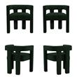 4 Piece Boulce Upholstered Dining Chairs Set in Green