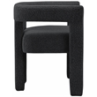 4 Piece Boulce Upholstered Dining Chairs Set in Black