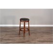 Home Bar and Swivel Bar Stools in Vintage Mocha 3 Piece Set