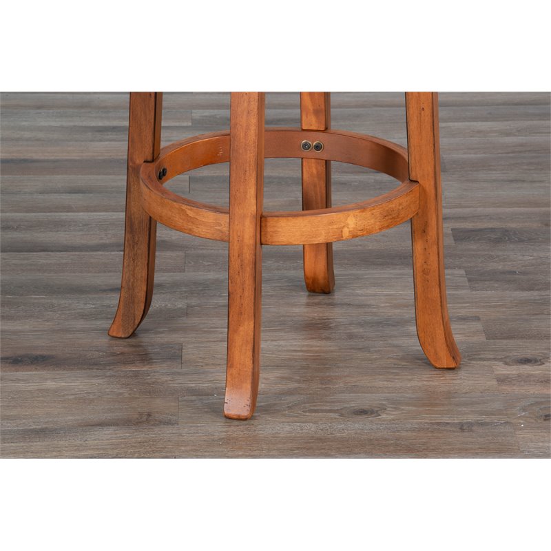 Home Bar and Swivel Bar Stools in Rustic Oak 3 Piece Set