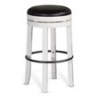 Home Bar and Swivel Bar Stool in European Cottage White 3 Piece Set